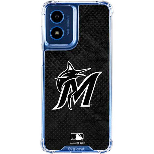 MLB Miami Marlins Dark Wash Moto G 5G (2024) Clear Case